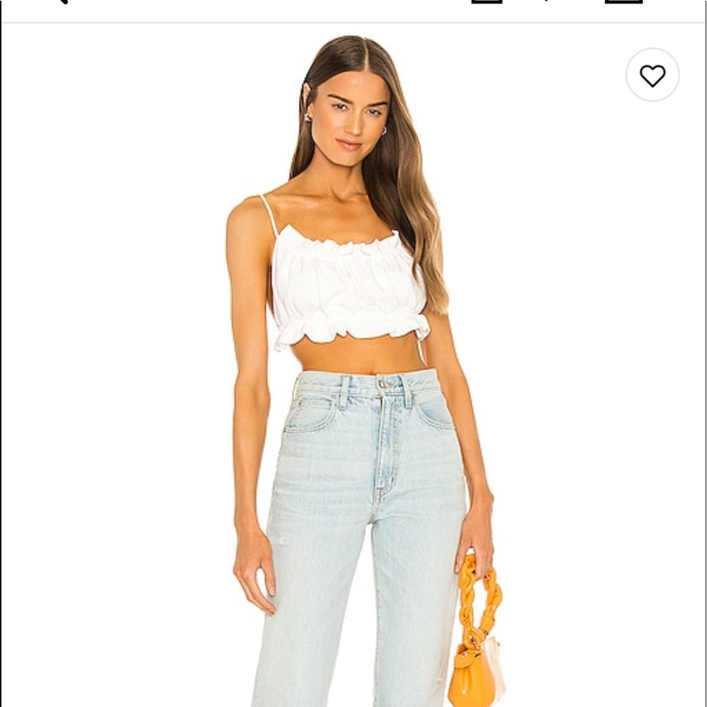 White crop shirt from REVOLVE. NEVER WORN.